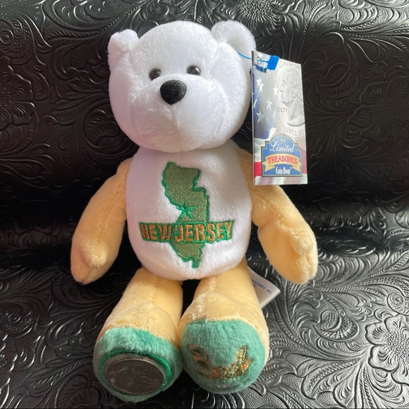 Limited Treasures coin bear—New Jersey (3rd state)